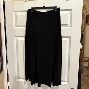 Dana Buchman Black Suede Maxi Skirt, size 8